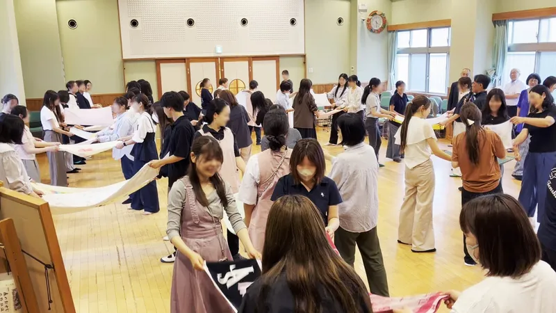タオルを使ってあそびの講習